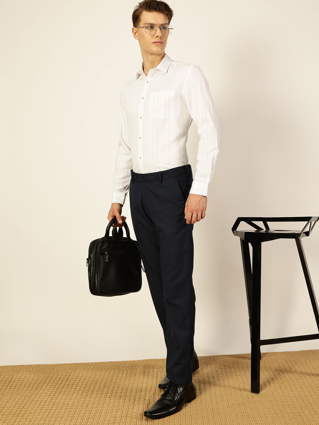 Thomas Scott Men Smart Opaque Striped Formal Shirt