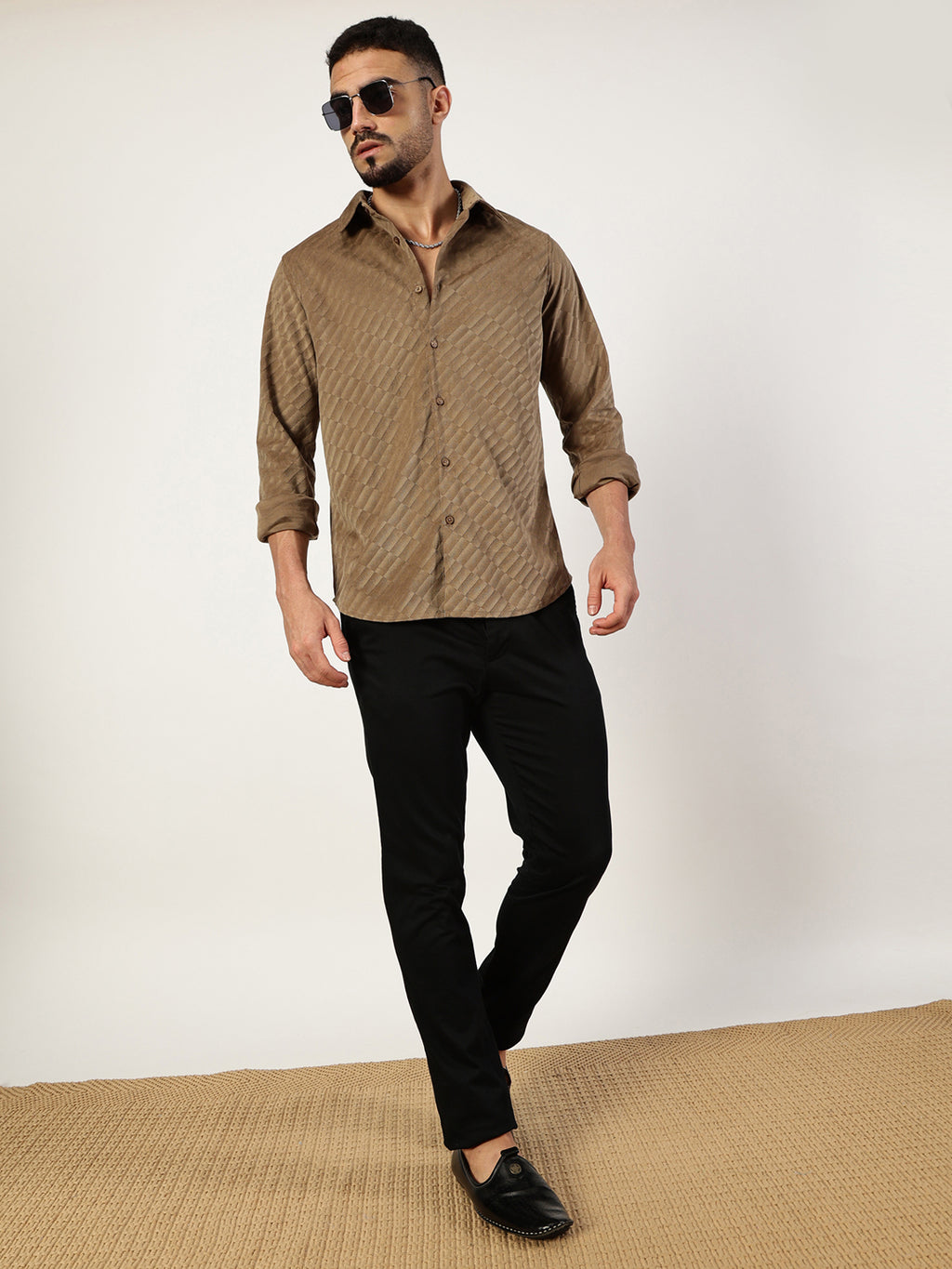 Thomas Scott Men Premium Slim Fit Opaque Casual Shirt