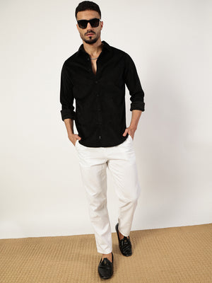 Thomas Scott Men Premium Slim Fit Opaque Casual Shirt