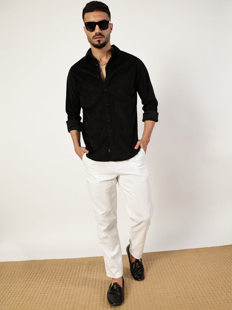 Thomas Scott Men Premium Slim Fit Opaque Casual Shirt
