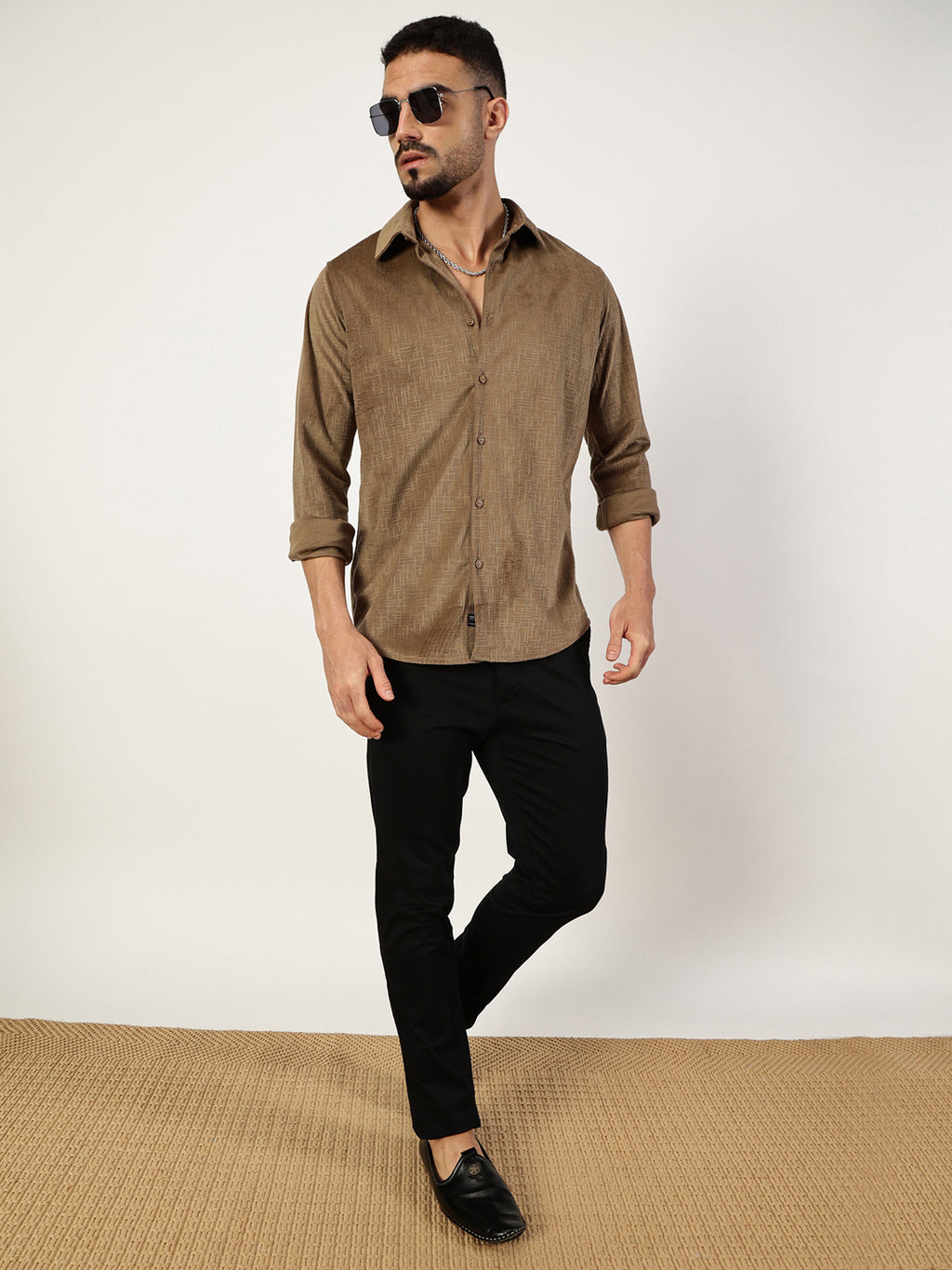 Thomas Scott Men Premium Slim Fit Opaque Casual Shirt