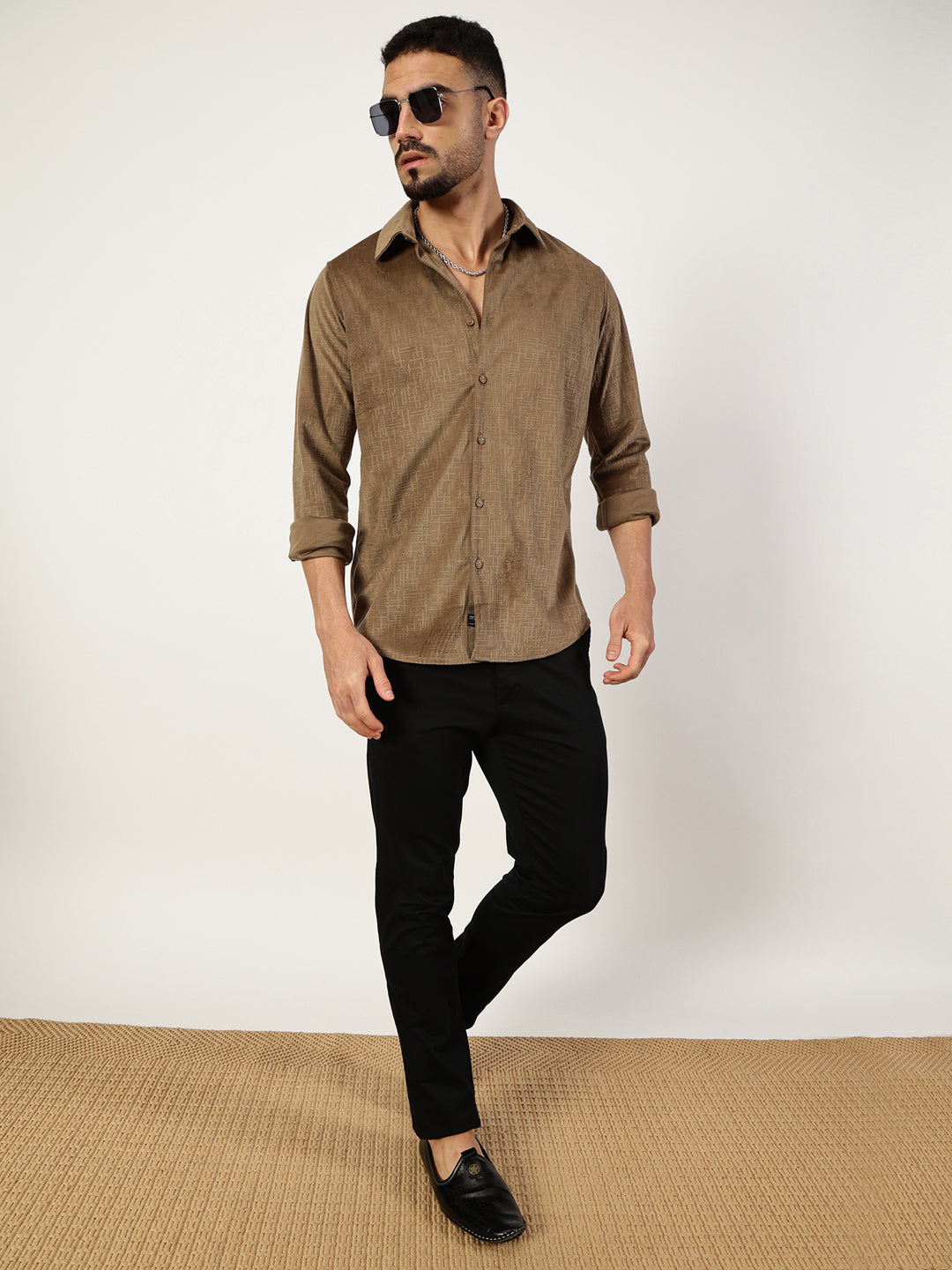 Thomas Scott Men Premium Slim Fit Opaque Casual Shirt