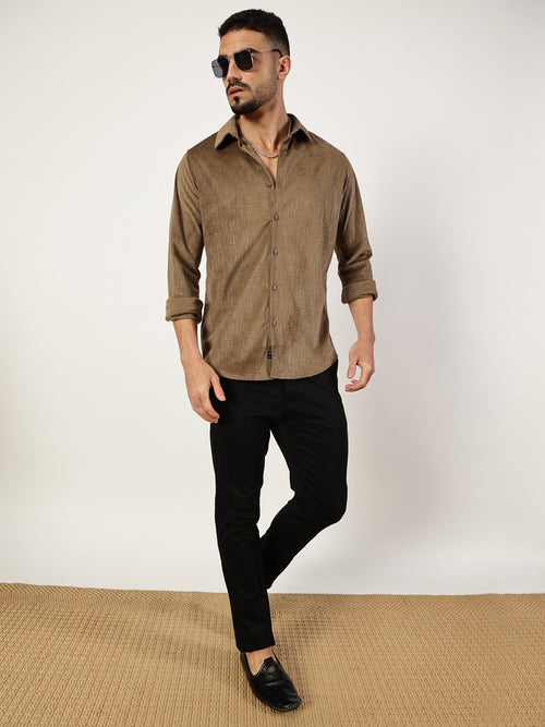 Thomas Scott Men Premium Slim Fit Opaque Casual Shirt