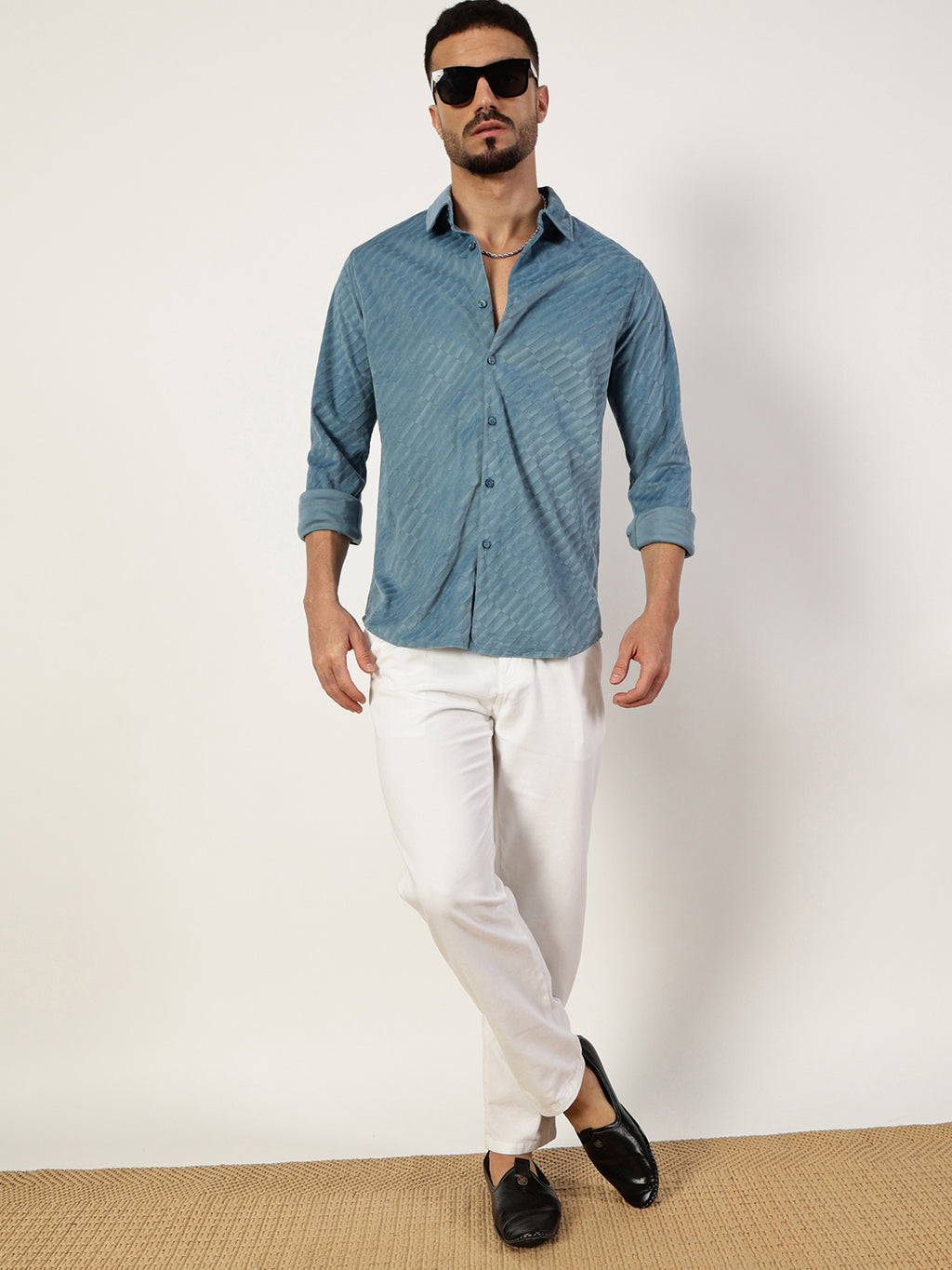 Thomas Scott Men Premium Slim Fit Opaque Casual Shirt