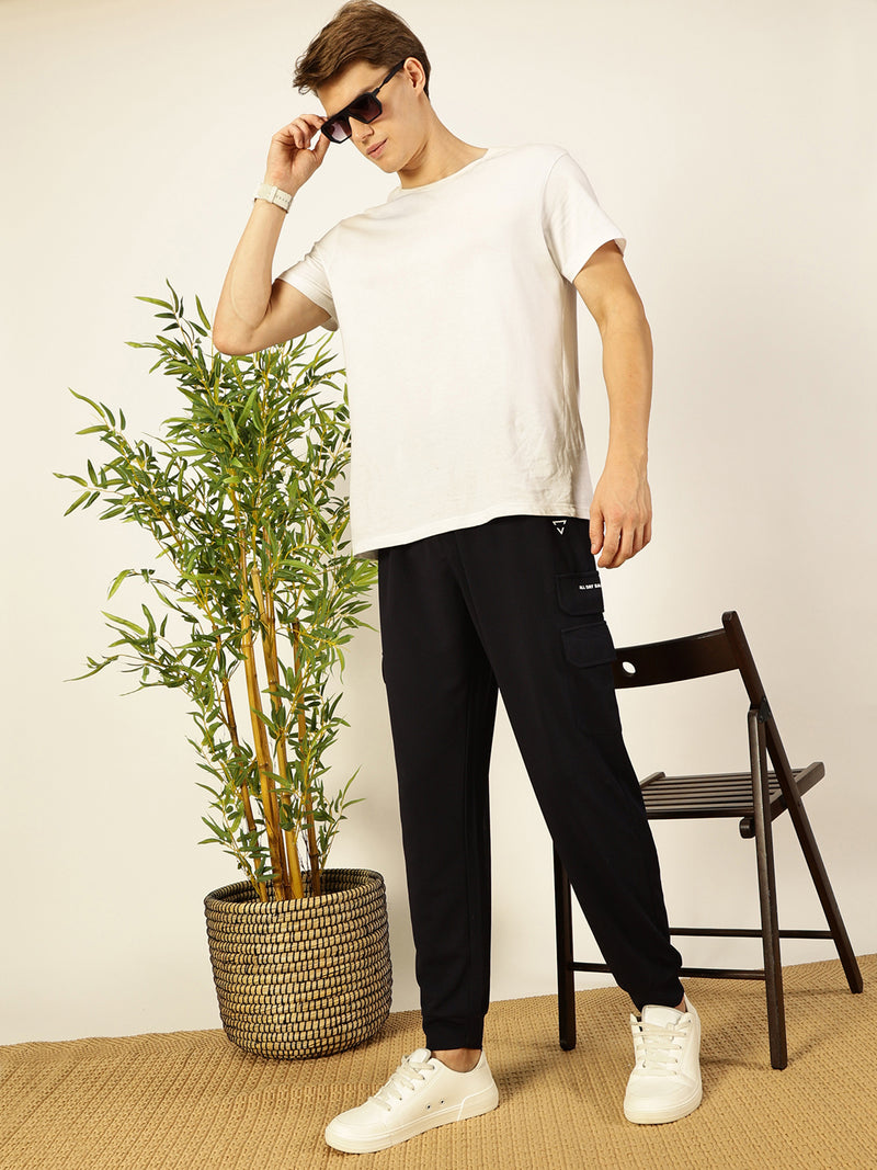 Thomas Scott Men Mid Rise Relaxed Fit Track Pants Joggers