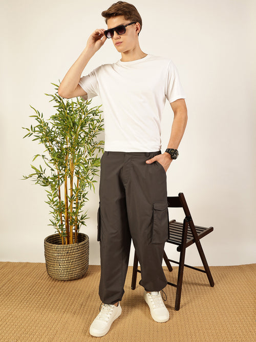 Thomas Scott Men Classic Loose Fit Cargos Trousers