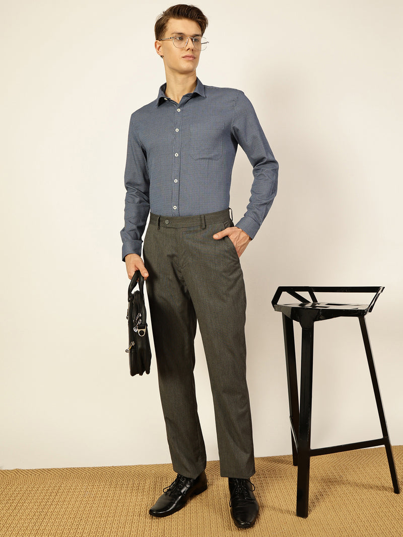 Thomas Scott Men Smart Pinstripes Opaque Striped Formal Shirt