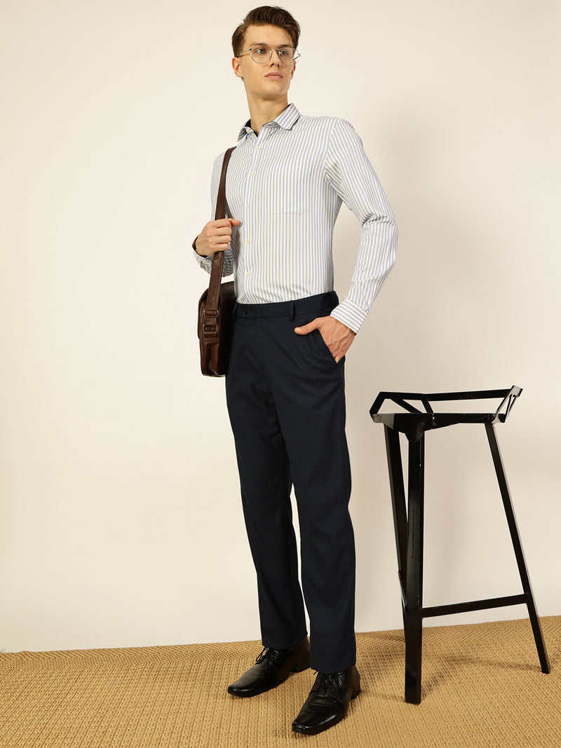 Thomas Scott Men Smart Opaque Striped Formal Shirt