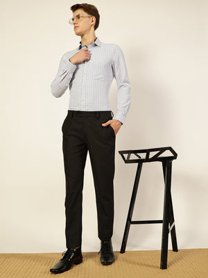 Thomas Scott Men Smart Gingham Checks Opaque Checked Formal Shirt