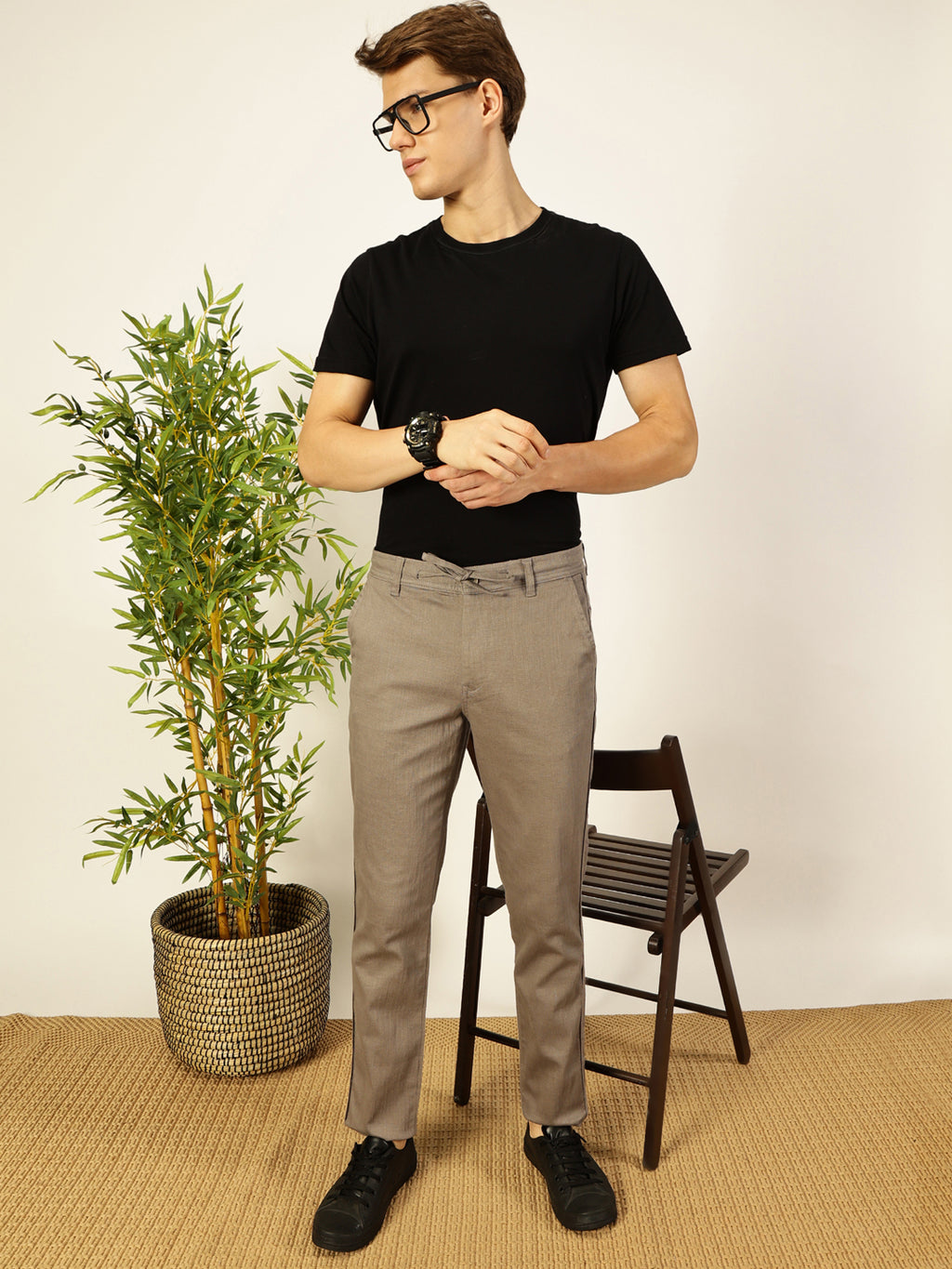 Thomas Scott Men Smart Easy Wash Chinos Trousers
