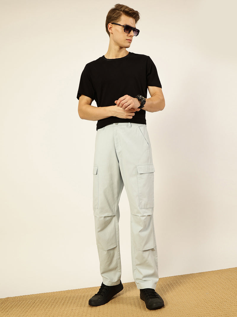 Thomas Scott Men Classic Straight Fit Cargos Trousers