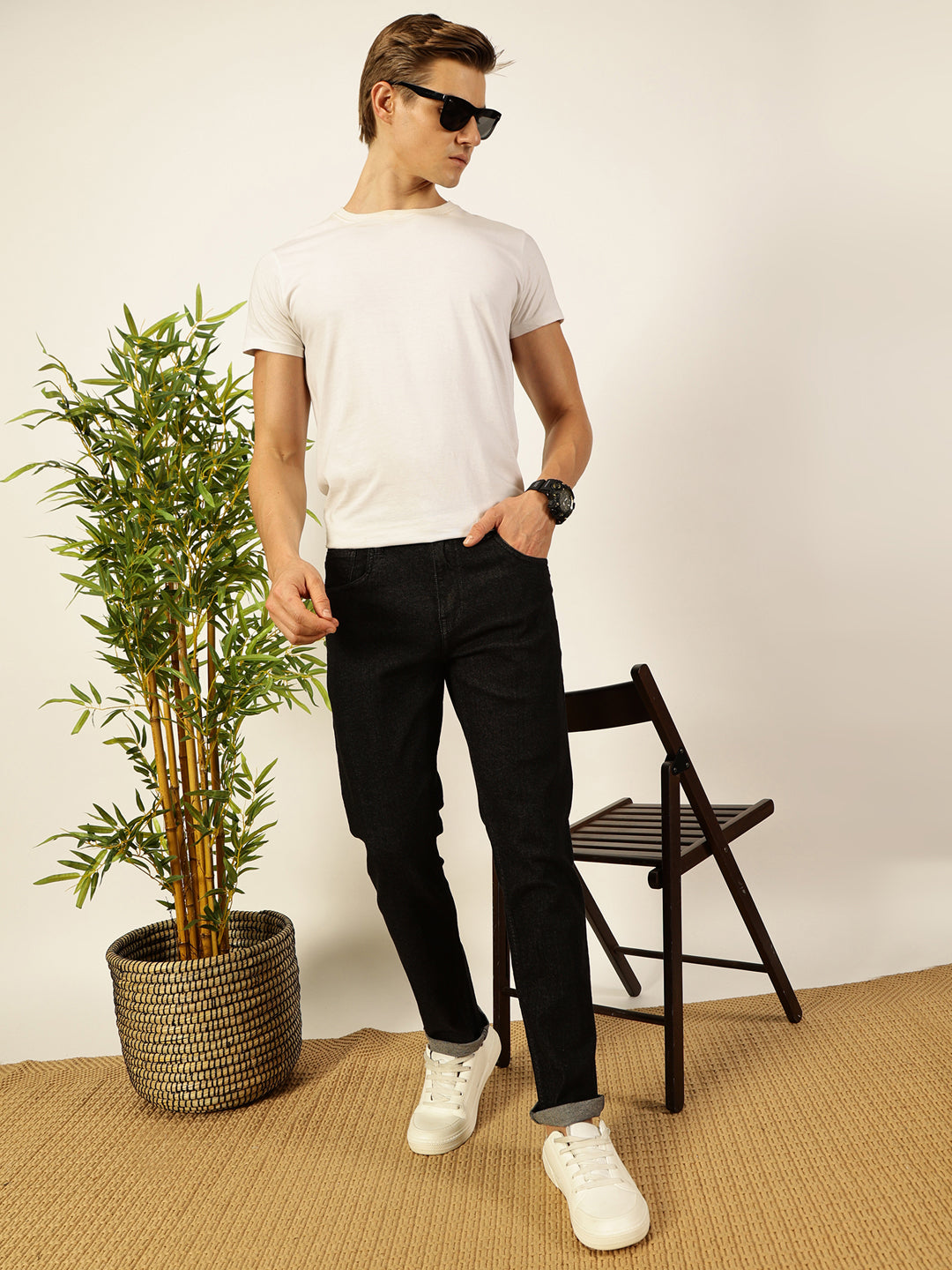 Thomas Scott Men Smart Regular Fit Stretchable Jeans
