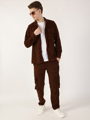 Brown Premium Opaque Casual Shirt For Men