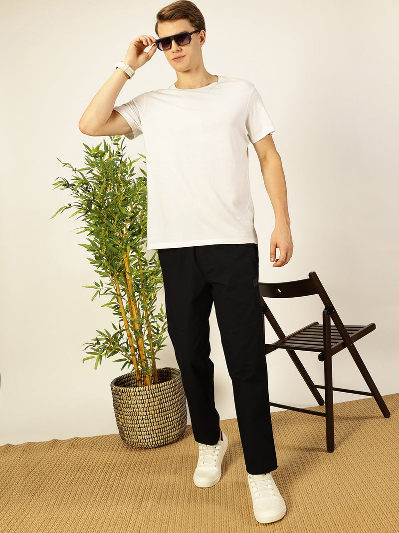 Thomas Scott Men Navy Regular Fit Jogger Trousers