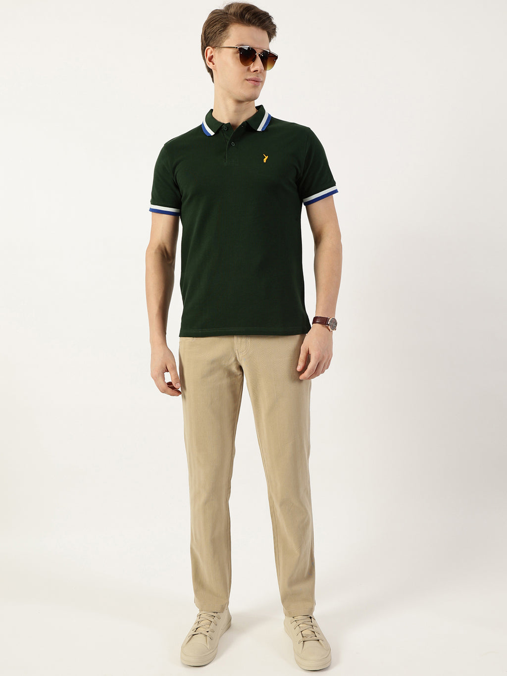 Thomas Scott Men Fawn Smart Easy Wash Chinos Trousers