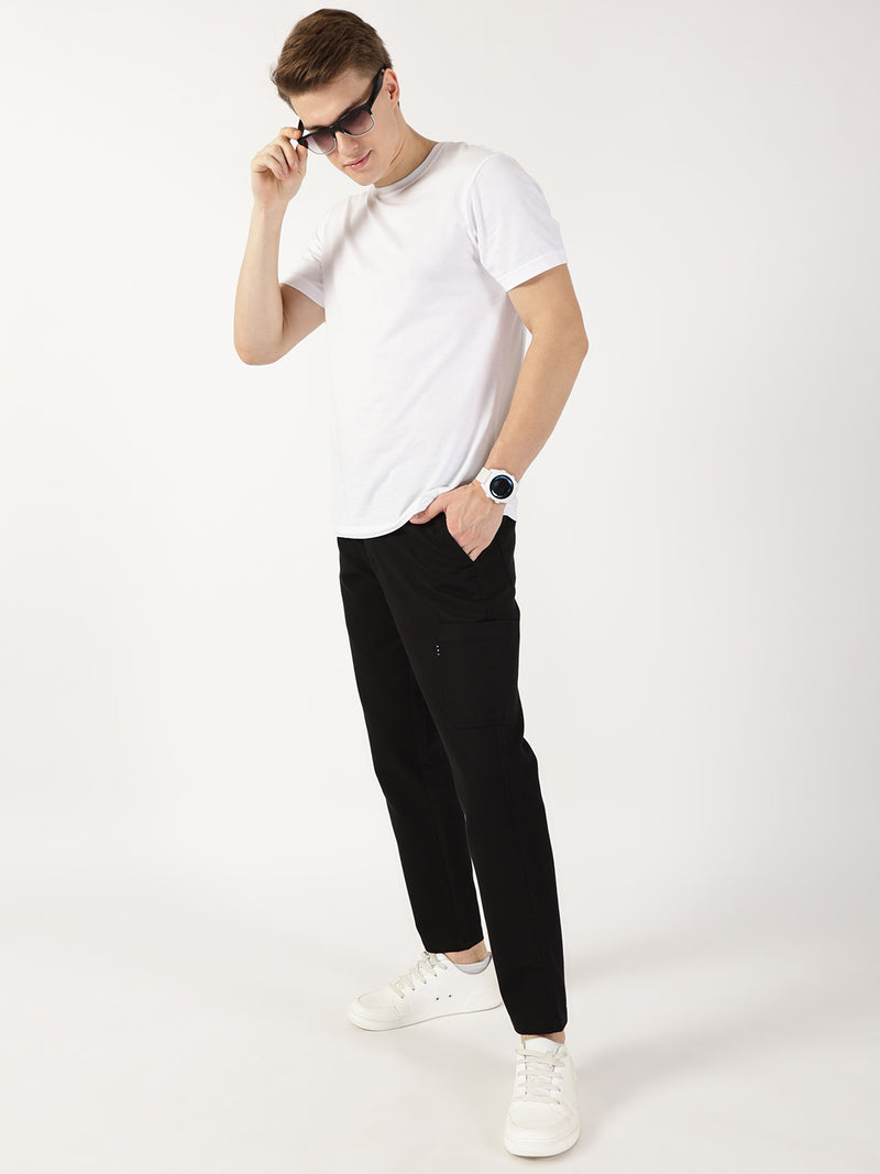 Thomas Scott Men Black Smart Chinos Trousers