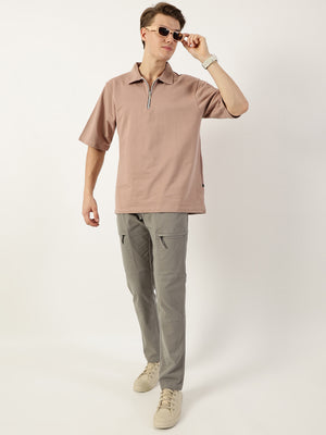 Thomas Scott Men Grey Smart Easy Wash Regular Fit Mid-Rise Cargos