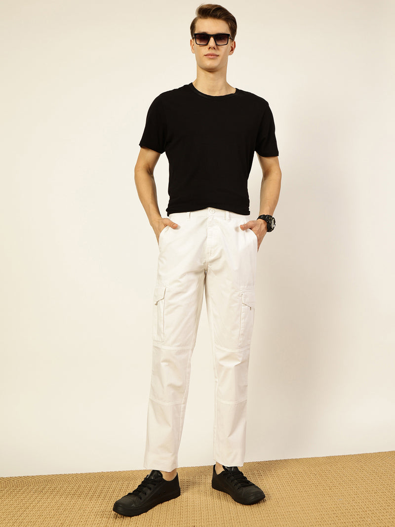 Thomas Scott Men Smart Straight Fit Easy Wash Cargo Trouser