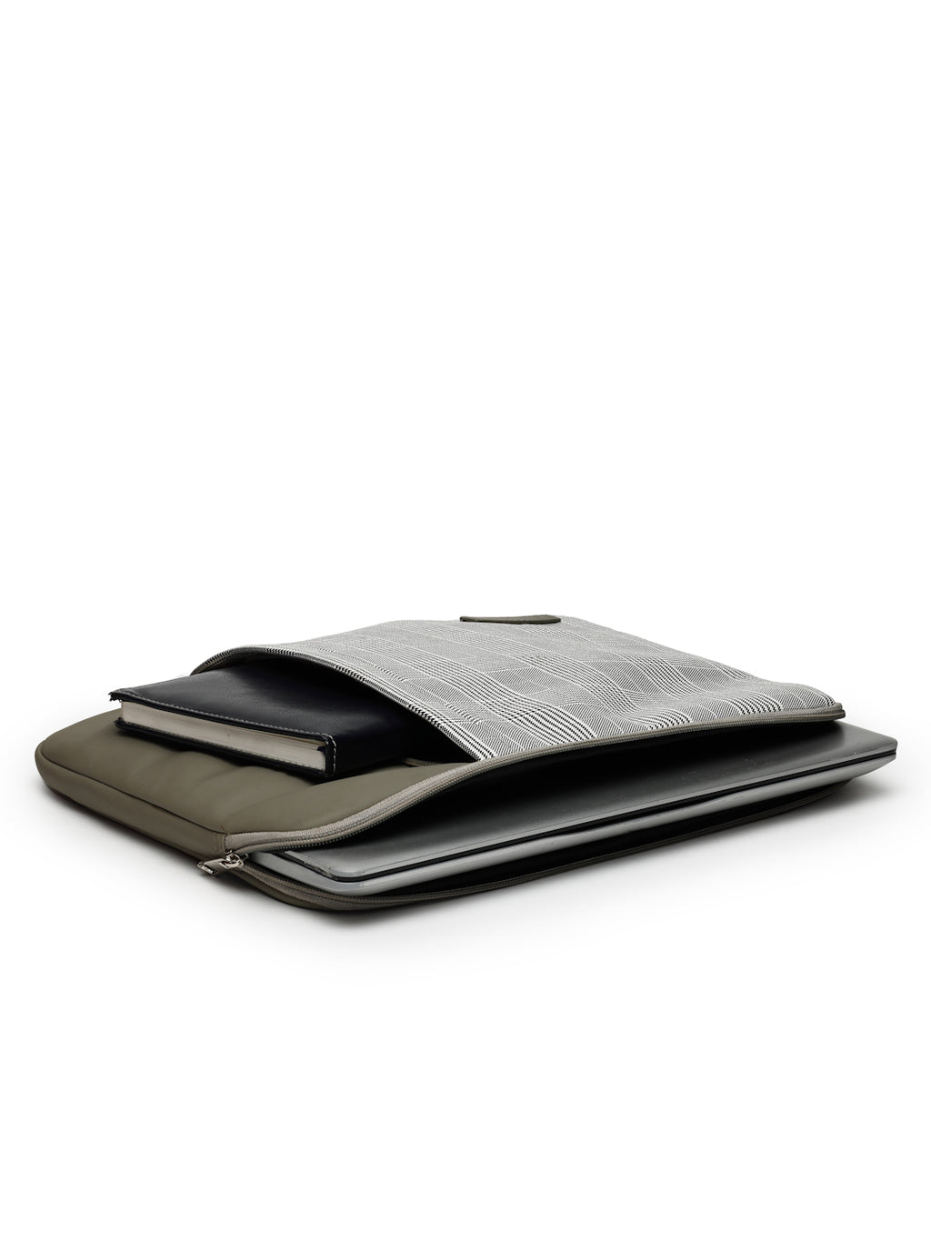 Thomas Scott Men Checked PU Laptop Sleeve Bag