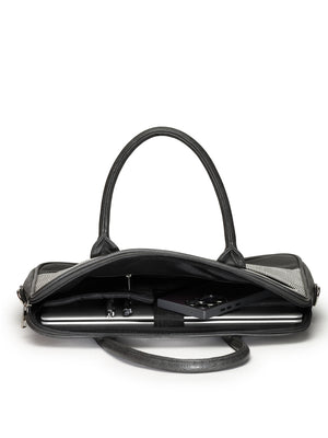 Thomas Scott Men Checked PU Laptop Bag
