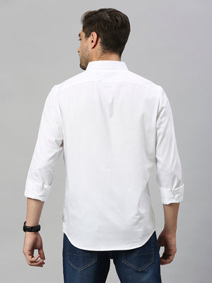 Thomas Scott Men Classic Slim Fit Spread Collar Casual Shirt