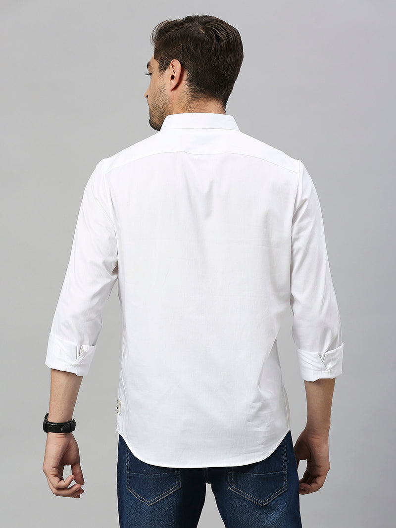 Thomas Scott Men Classic Slim Fit Spread Collar Casual Shirt