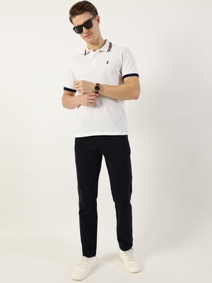 Thomas Scott Men Navy Smart Easy Wash Chinos Trousers