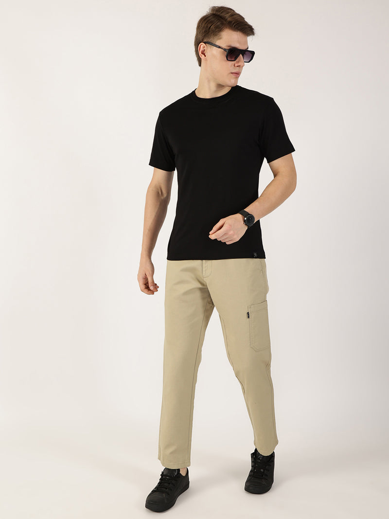 Thomas Scott Men Beige Smart Chinos Trousers