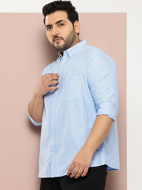 Thomas Scott Men Plus Size Relaxed Pure Cotton Casual Shirt