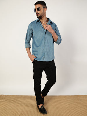 Thomas Scott Men Premium Slim Fit Opaque Casual Shirt