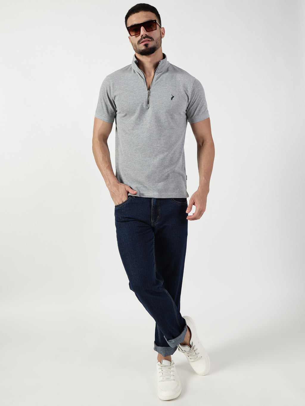 Thomas Scott Men High Neck Slim Fit T-shirt