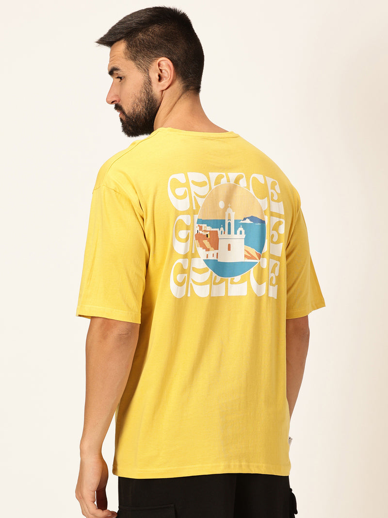 Thomas Scott Men Round Neck Printed Drop-Shoulder Sleeves Bio Finish T-shirt