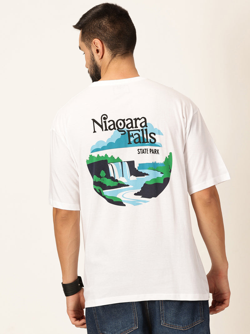 Thomas Scott Men Oversized Graphic Printed Cotton Bio Finish T-shirt
