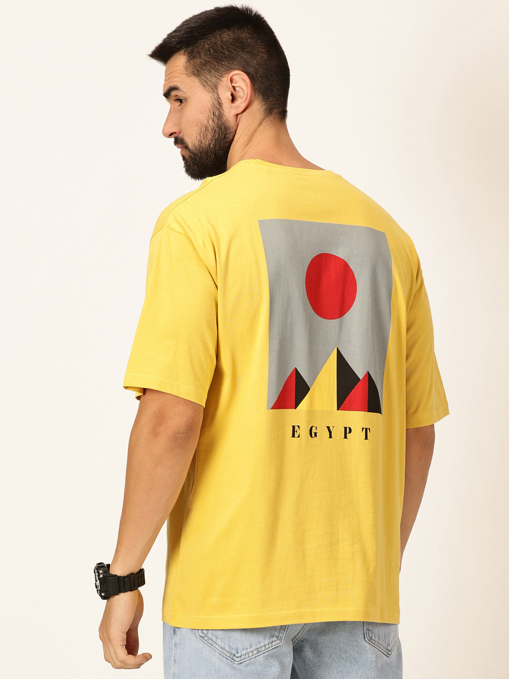 Thomas Scott Men Oversized Graphic Printed Drop-Shoulder Sleeves Cotton Bio Finish T-shirt
