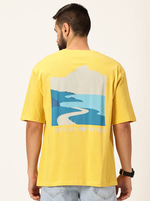 Thomas Scott Men Graphic Printed Bio Finish Pure Cotton Oversized T-shirt