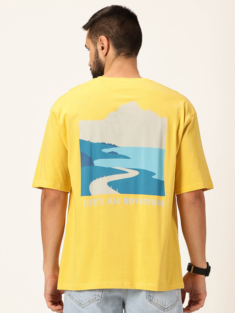 Thomas Scott Men Graphic Printed Bio Finish Pure Cotton Oversized T-shirt