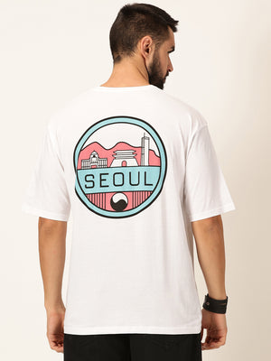 Thomas Scott Men Graphic Printed Bio Finish Pure Cotton Oversized T-shirt