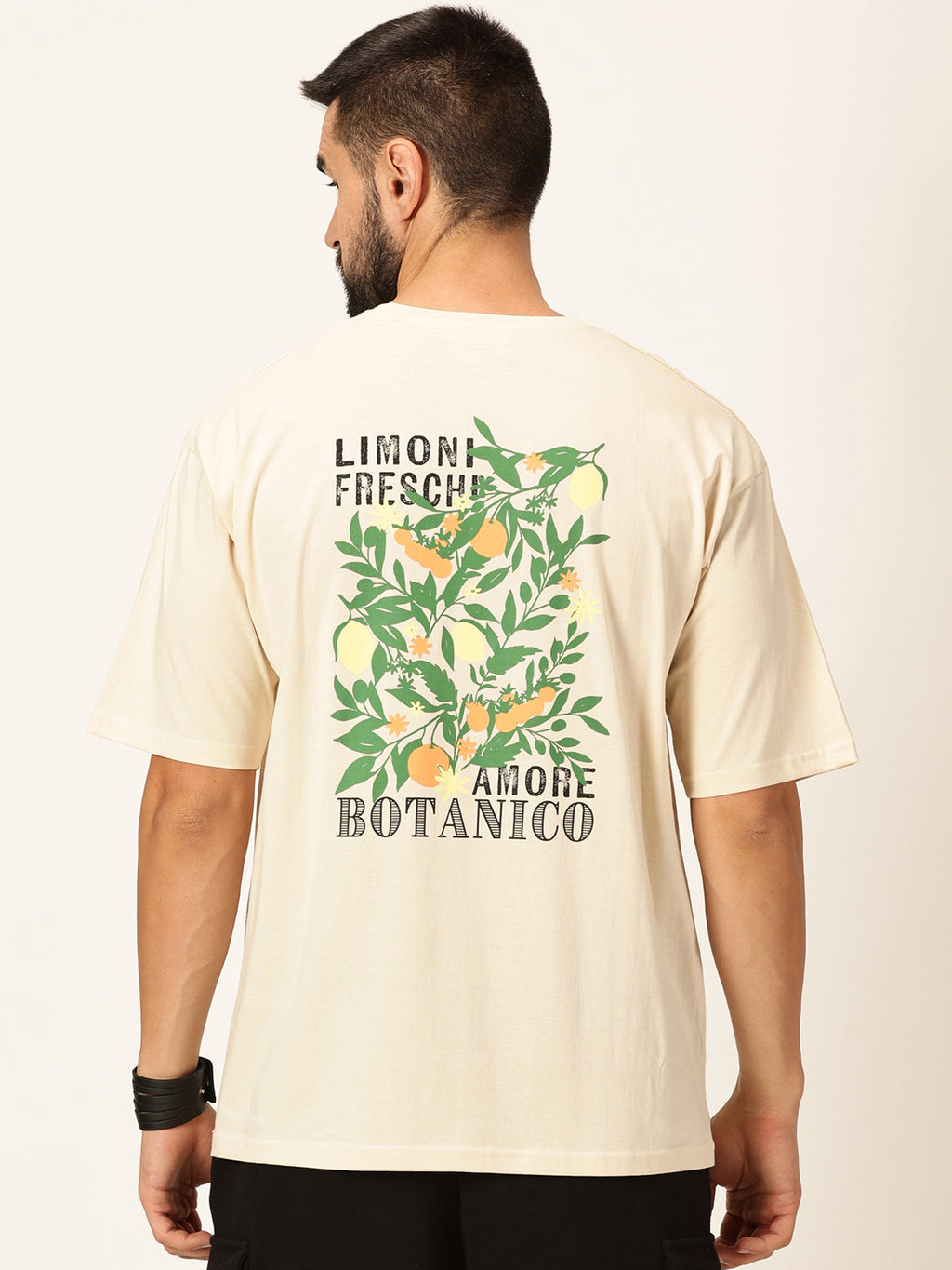 Thomas Scott Men Oversized Graphic Printed Bio Finish Cotton T-shirt