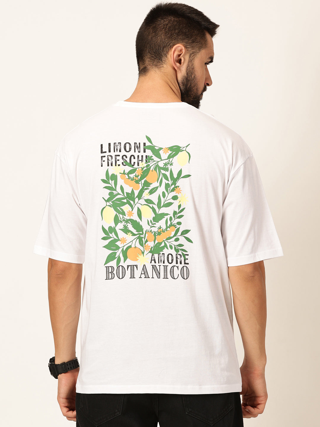 Thomas Scott Men Oversized Typography Printed Cotton Bio Finish T-shirt