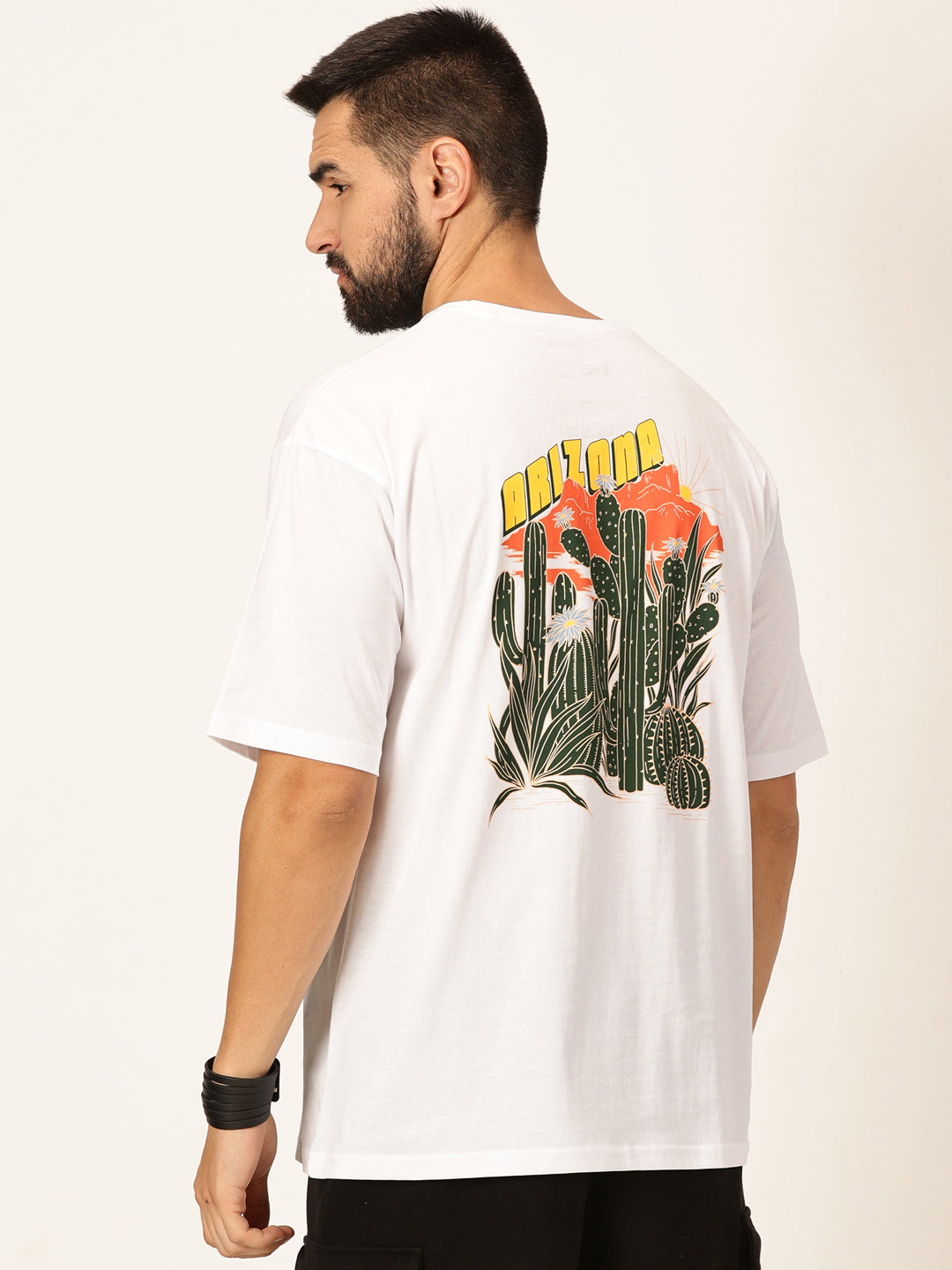 Thomas Scott Men Oversized Graphic Printed Cotton Bio Finish T-shirt