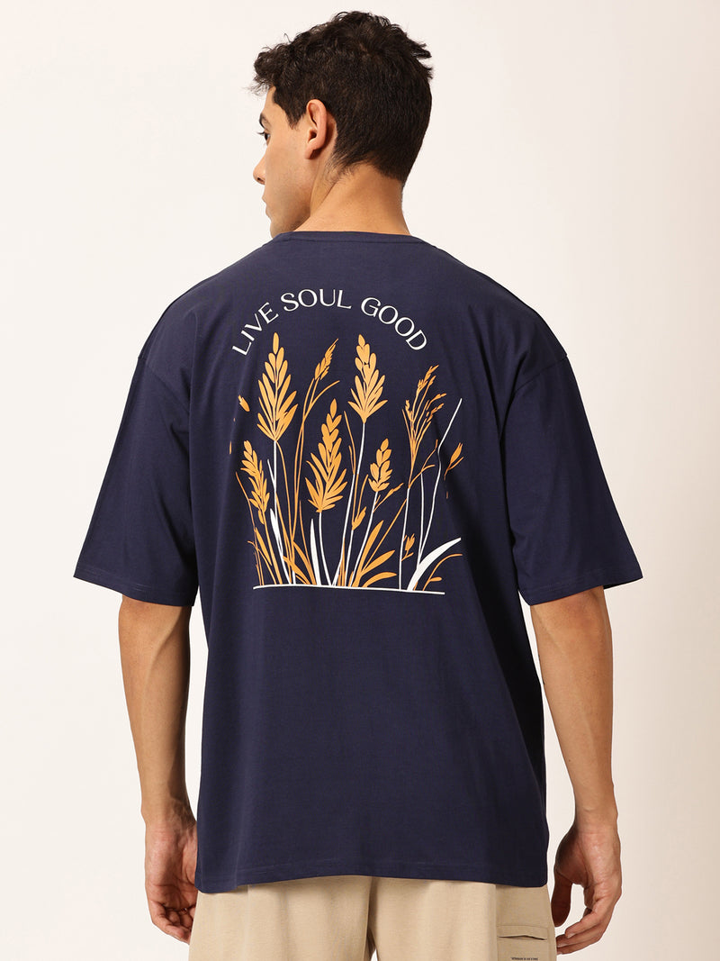 Thomas Scott Men Round Neck Printed Cotton Oversized T-shirt