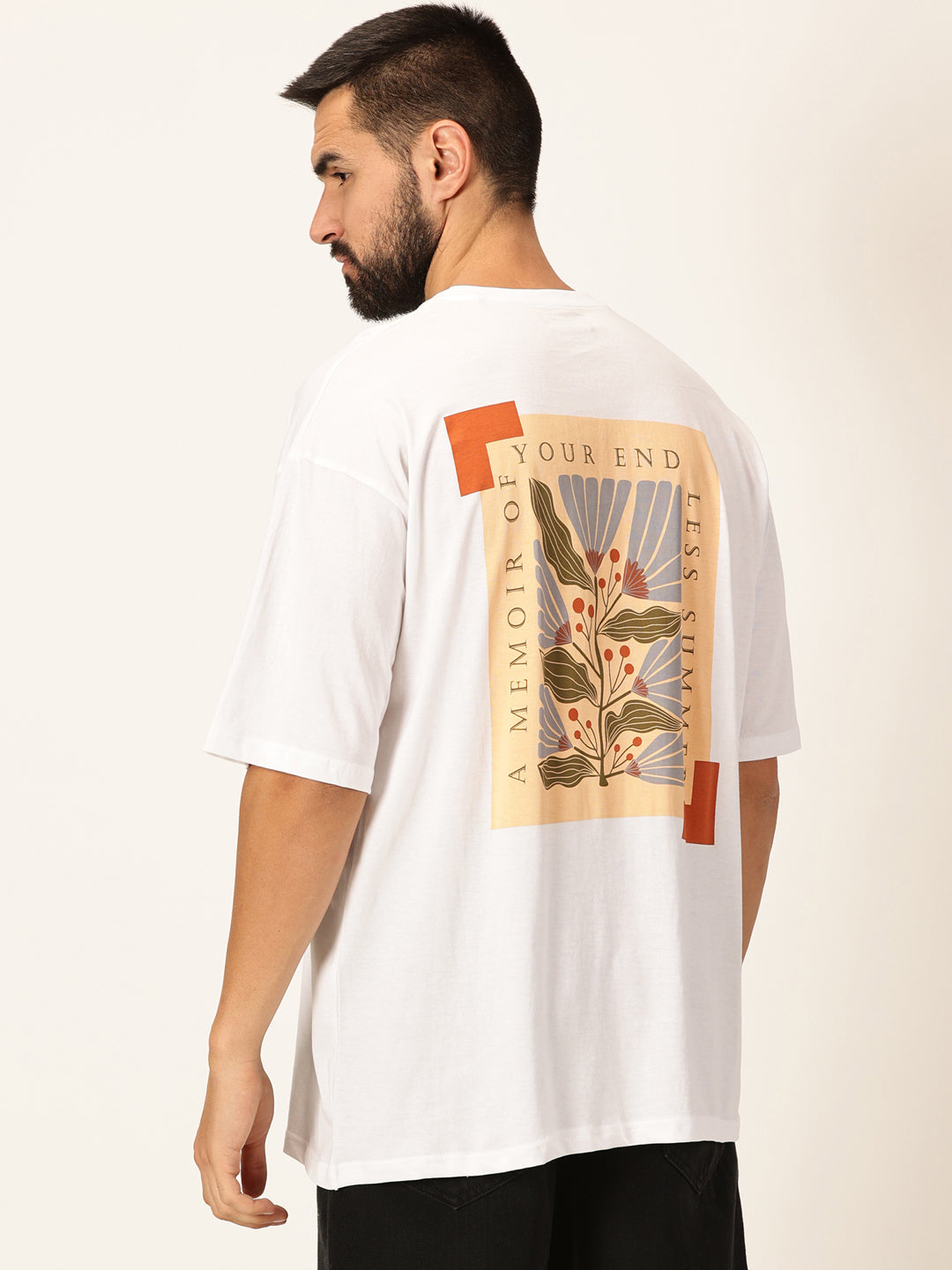 Thomas Scott Men Graphic Printed Bio Finish Pure Cotton Oversized T-shirt