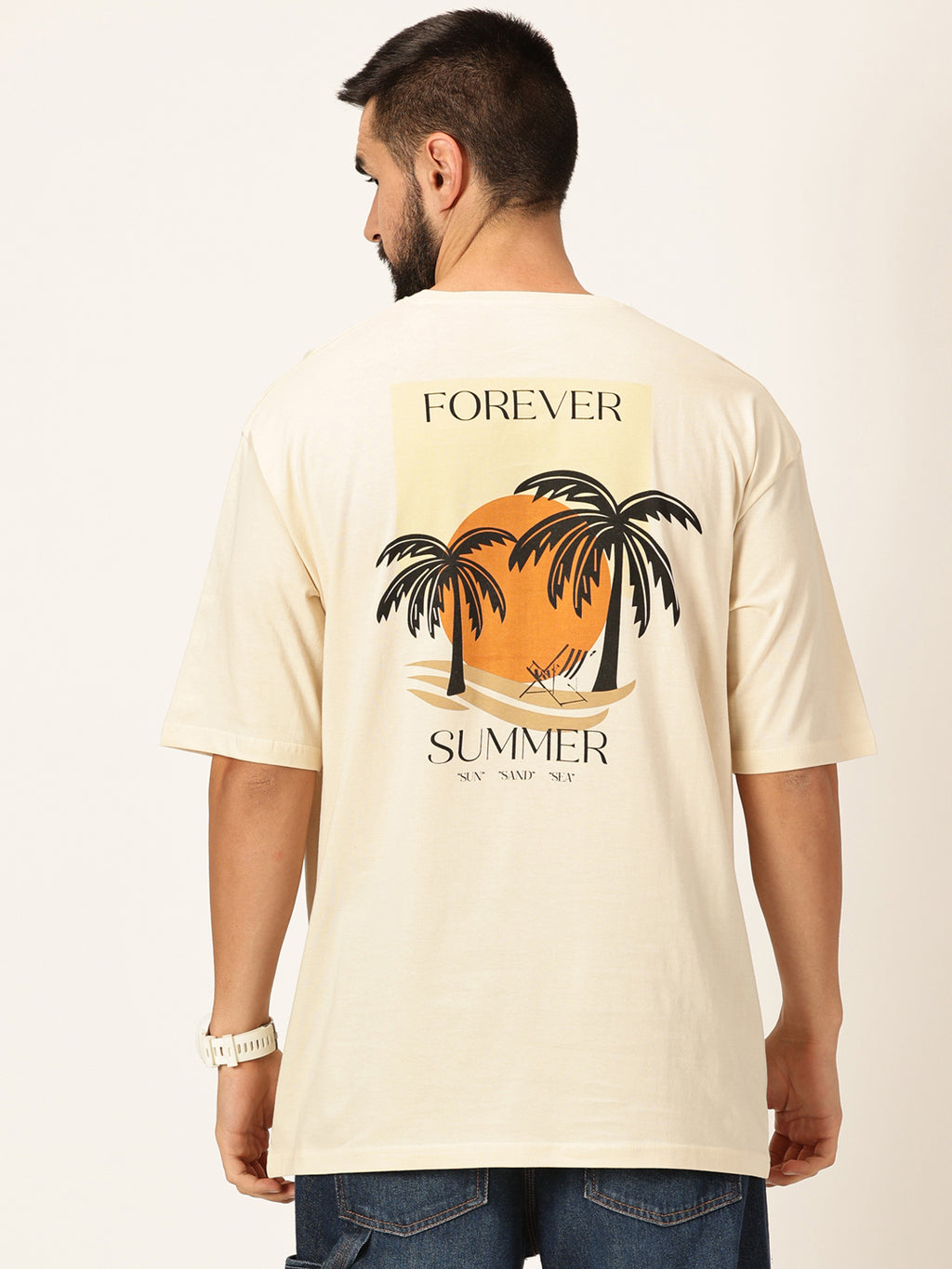 Thomas Scott Men Graphic Printed Bio Finish Pure Cotton Oversized T-shirt
