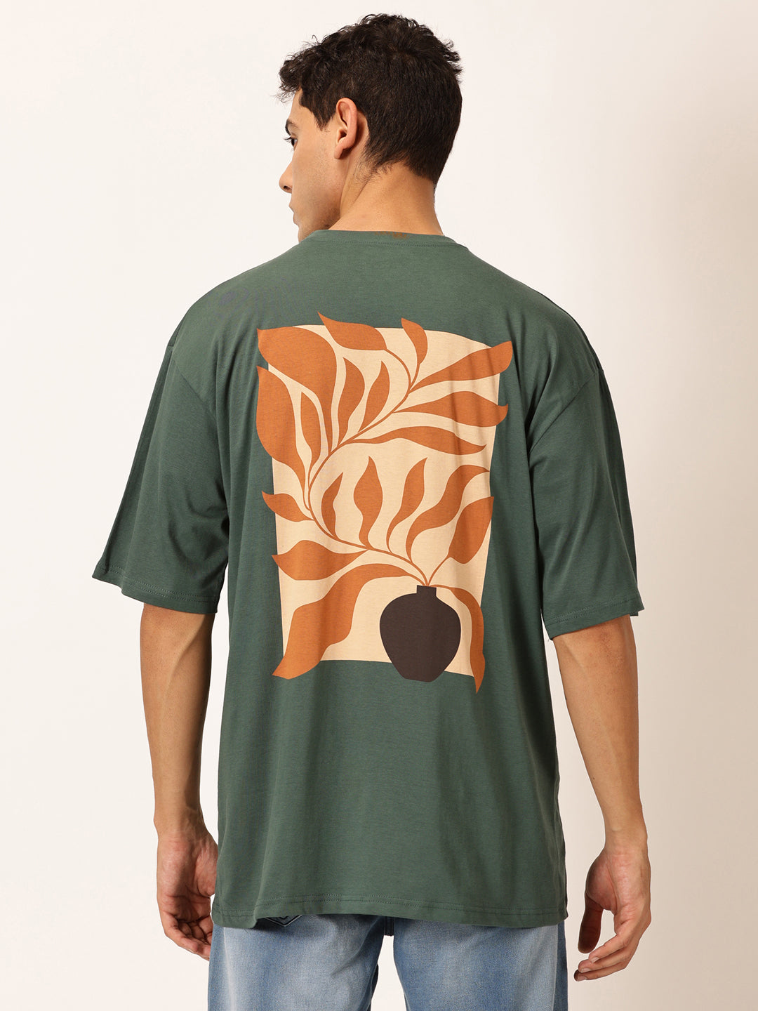 Thomas Scott Men Round Neck Typography Printed Cotton Oversized T-shirt