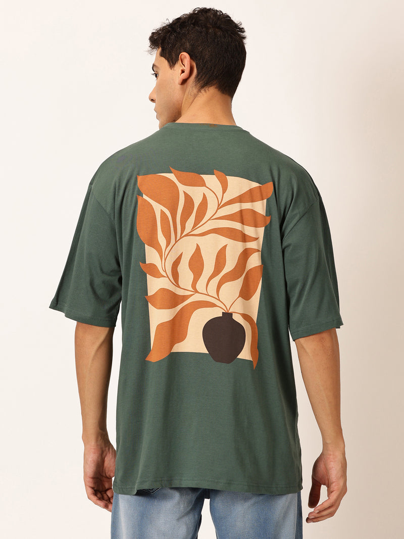 Thomas Scott Men Round Neck Typography Printed Cotton Oversized T-shirt