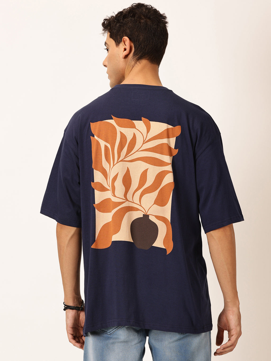 Thomas Scott Men Round Neck Typography Printed Cotton Oversized T-shirt