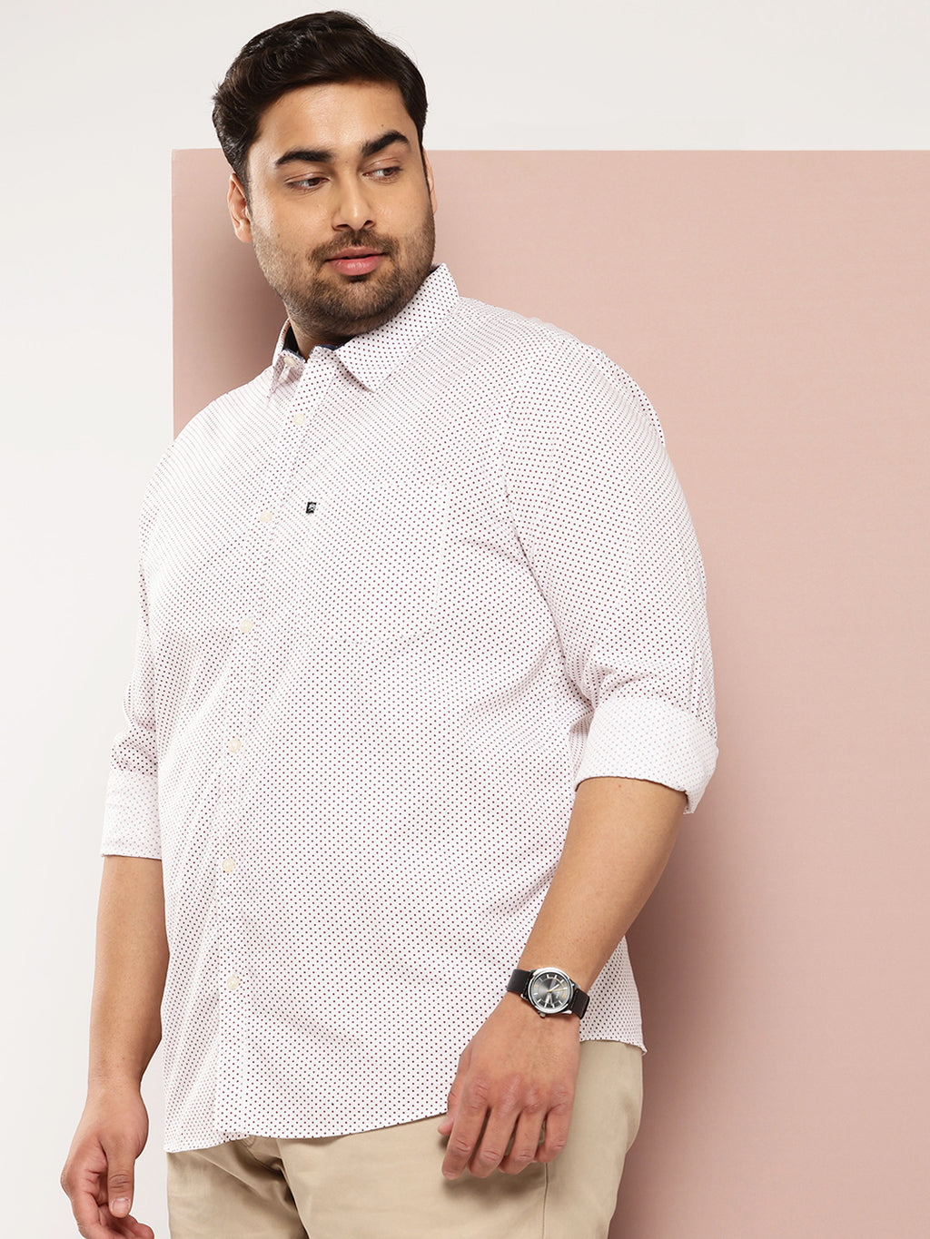 Thomas Scott Men Maroon Plus Size Premium Casual Shirt