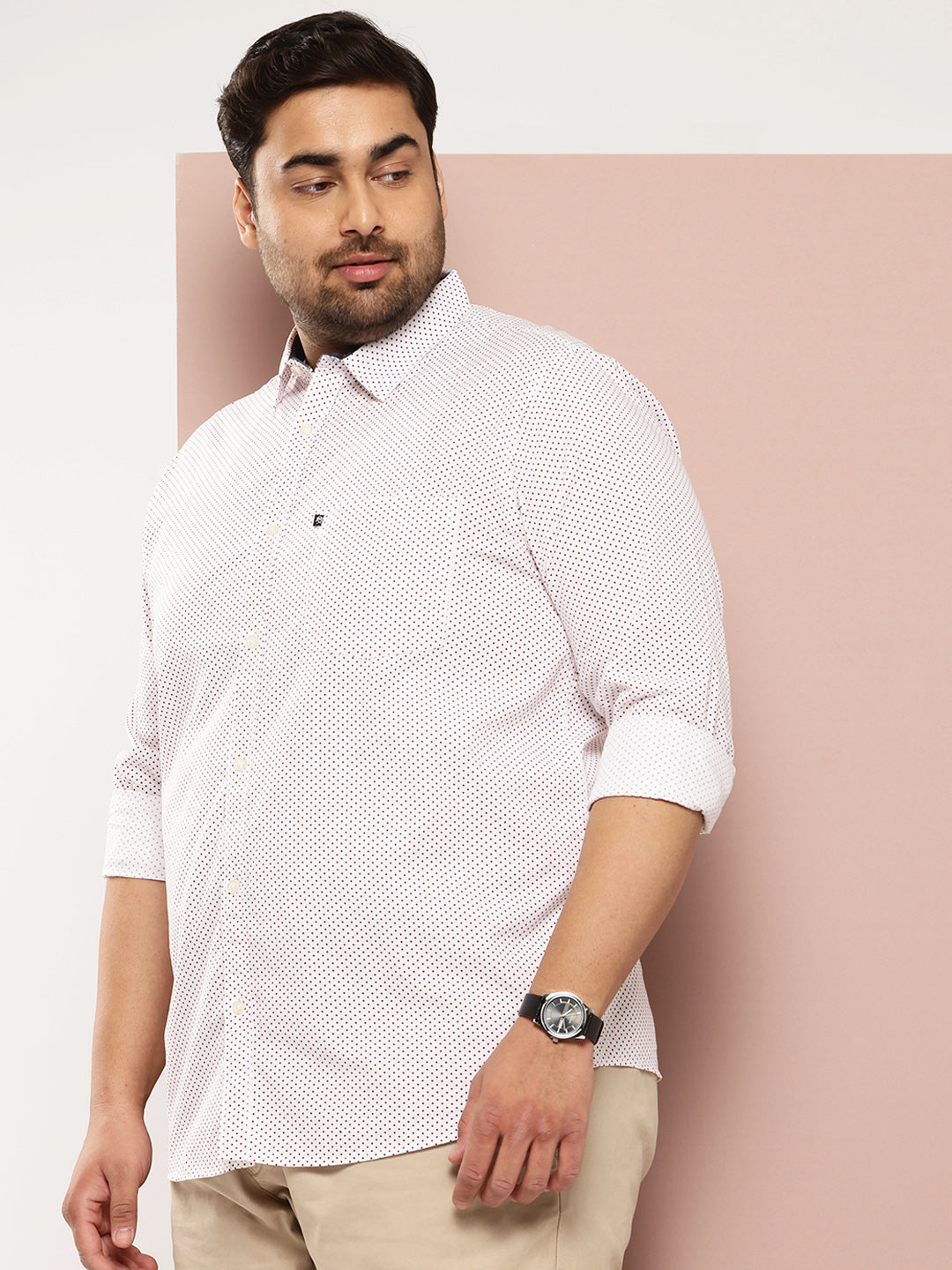 Thomas Scott Men Maroon Plus Size Premium Casual Shirt