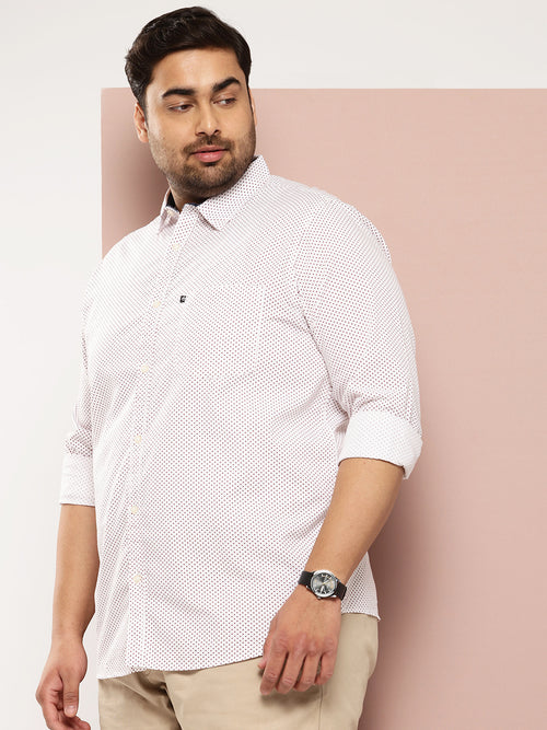 Thomas Scott Men Maroon Plus Size Premium Casual Shirt
