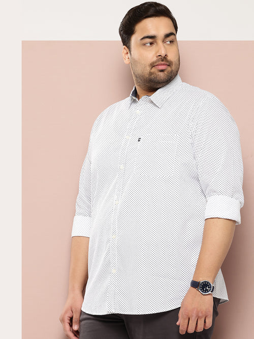 Thomas Scott Men Navy Plus Size Premium Casual Shirt